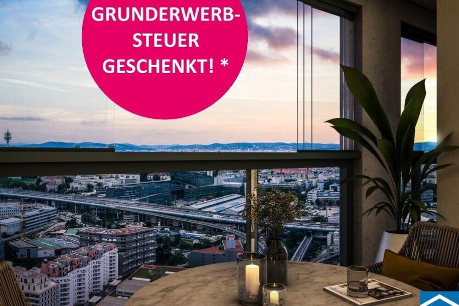 Leben über den Wolken: hochgelegene Eigentumswohnungen mit Panoramablick - Direktvorteil, Wohnung-kauf, 316.000,€, 1030 Wien 3., Landstraße