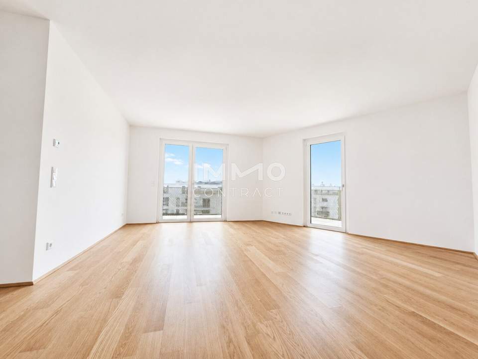 Großer Balkon. Guter Preis. Grünes Wohnen. 3-Zimmer-Neubau in 1210 Wien