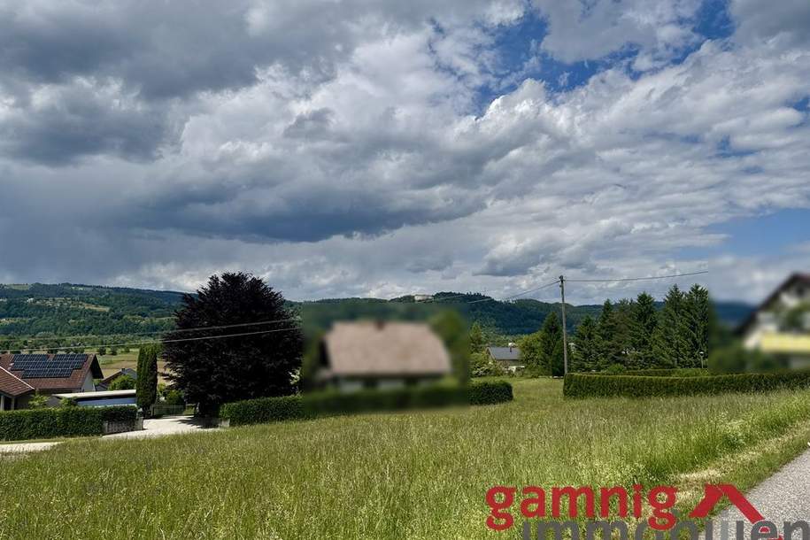 Aufgeschlossenes Grundstück im Ortsteil Dornach im schönen Rosental mit wunderbarer Aussicht, Grund und Boden-kauf, 98.000,€, 9170 Klagenfurt Land