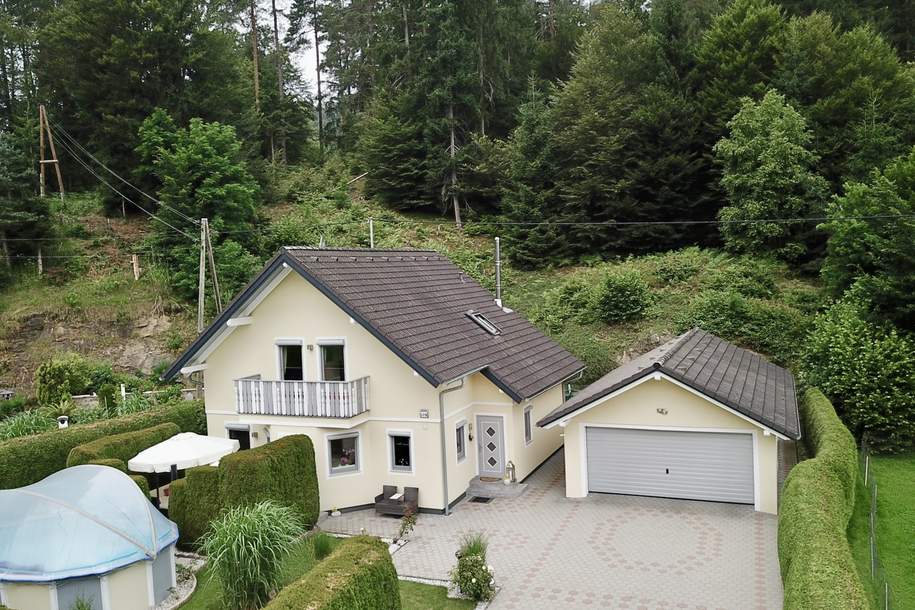 Gemütliches Einfamilienhaus in begehrter Lage mit Pool und Doppelgarage!, Haus-kauf, 487.000,€, 9210 Klagenfurt Land