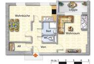 im Erdgeschoss mit Loggia/Terrasse
