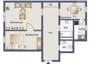 Gepflegte Starterwohnung mit großem Gemeinschaftsgarten im Bieterverfahren !