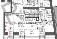 +++Erstbezug lichtdurchflutete 4-Zimmer Dachgeschosswohnung mit Wienblick und Bergblick + Terrasse- NESTROYPLATZ