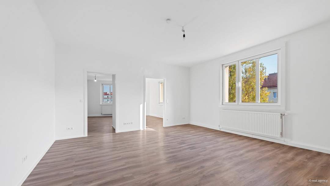 Sonnige Aussichten! Neu renovierte 3 Zimmer Neubauwohnung im 5.Liftstock im 20. Bezirk.