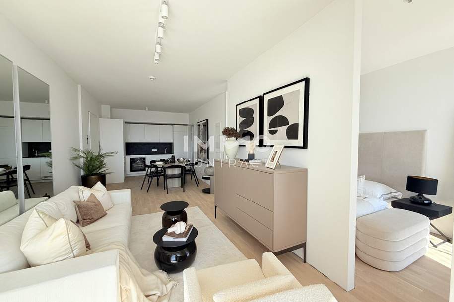 Skyline Living in DC2 Tower – South-Facing 1-Bedroom with Private Loggia DC2, Wohnung-miete, 1.100,00,€, 1220 Wien 22., Donaustadt