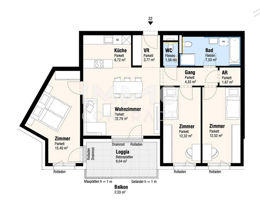 4-Zimmerwohnung, perfekt aufgeteilt! provisionsfrei!