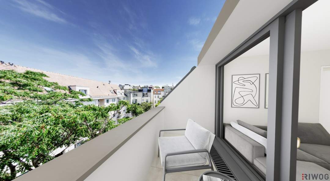 Hundertwasser lässt grüßen | DG-ERSTBEZUG mit TERRASSE | Komplett hofseitig | Ost-Ausrichtung | Für Eigennutzer oder Anleger | JETZT VR-Tour buchen