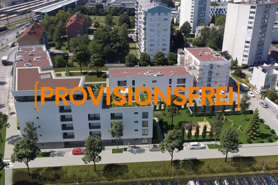 * * * PROVISIONSFREI * * * Neue Traumwohnung mit Balkon in Wels - 2 Zimmer, hochwertige Ausstattung, Tiefgarage - Jetzt Erstbezug sichern!, Wohnung-kauf, 216.000,€, 4600 Wels(Stadt)