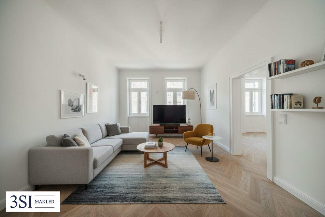 Kompakter Altbautraum mit Balkon: Hochwertig saniert und stilvoll gestaltet