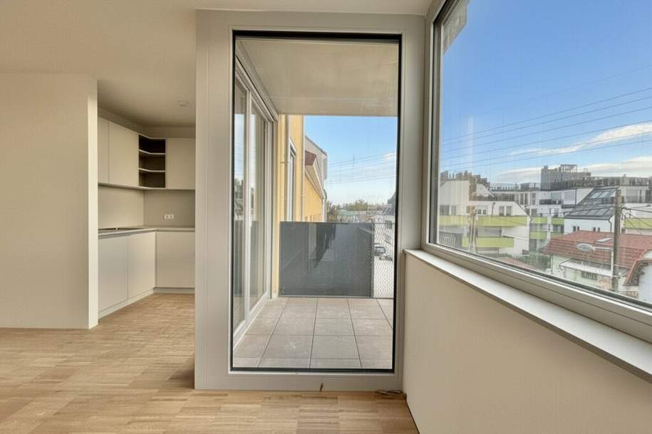 ERSTBEZUG | Außenflächen mit direktem Blick auf den Kahlenberg | vollausgestattete Küchen | Fußbodenheizung und Fußbodenkühlung, Wohnung-miete, 950,00,€, 1210 Wien 22., Donaustadt