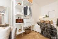 Innenarchitektonisch gestaltete 2-Zimmer-Musterwohnung mit Wohnküche und Terrasse