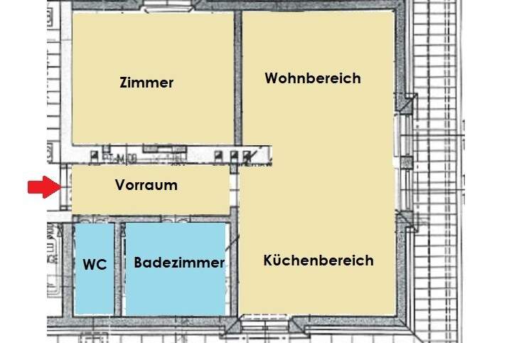 2 Zimmer, Gratisparkplatz und Gartennutzung, Wohnung-miete, 590,00,€, 3200 Sankt Pölten(Land)