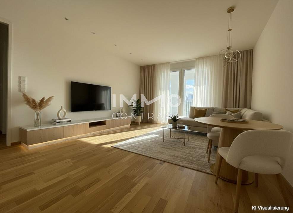 Nachhaltige Investmentchance: 3-Zimmer-Erstbezug mit Loggia und Weitblick im 5. Obergeschoß