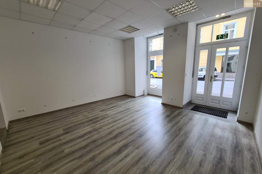 Büro / City-Shop im Zentrum zwischen Casino u. grüner Markt - top-renoviert, Gewerbeobjekt-miete, 1.100,23,€, 2500 Baden