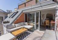 Lichtdurchflutete Dachgeschoß-Maisonette mit zwei Terrassen in Toplage nahe Währinger Straße / WIFI