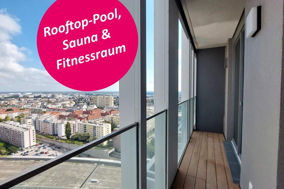 1,5-Zi.-Erstbezug mit Loggia & Rooftop Spa | TOWER HOMES im V22, Wohnung-miete, 735,00,€, 1220 Wien 22., Donaustadt
