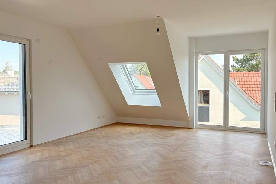 Moderne Architektur inmitten der Natur - Hochwertige Dachgeschoss 3-Zimmer Wohnung mit Balkon!, Wohnung-kauf, 475.000,€, 1210 Wien 21., Floridsdorf