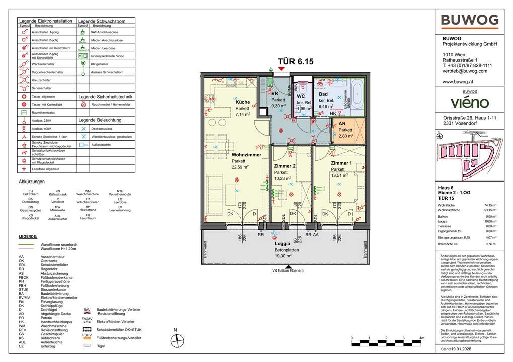 viéno - Großzügige 3-Zi-Wohnung mit LOGGIA Richtung Biotop ab 11/2026, provisionsfrei vom Bauträger