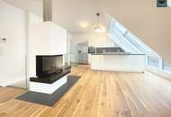 Bis Feb. 2028 befristet vermietete klimatisierte Dachgeschoss Maisonette mit 2 Terrassen und Kamin nahe Uno City!