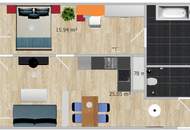 WEITBLICK garantiert: Modern möblierte 2-Zimmer-Wohnung mit Klima im One-Tower mit Pool und vielen Extras im Haus!