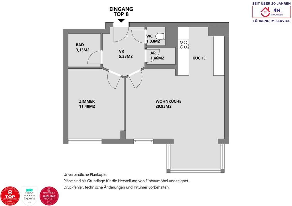 JETZT NEU: 2-Zimmer-Wohnung inkl. Garagenstellplatz im Bieterverfahren – Startpreis € 234.000!