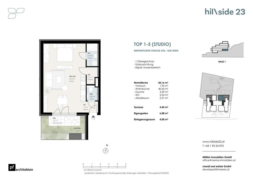 Singlehit! Schicke 1-Zimmer-Gartenwohnung zu verkaufen!