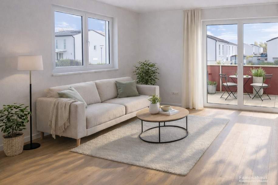 Ruhige 2-Zimmer Wohnung | 50 m² Wohnfläche | mit Balkon (Ziegelmassivbau!), Wohnung-kauf, 237.900,€, 2460 Bruck an der Leitha