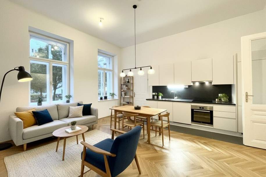 Exquisit sanierte Altbauwohnung in Toplage des 7. Bezirks – unbefristete Vermietung, Wohnung-miete, 1.487,25,€, 1070 Wien 7., Neubau