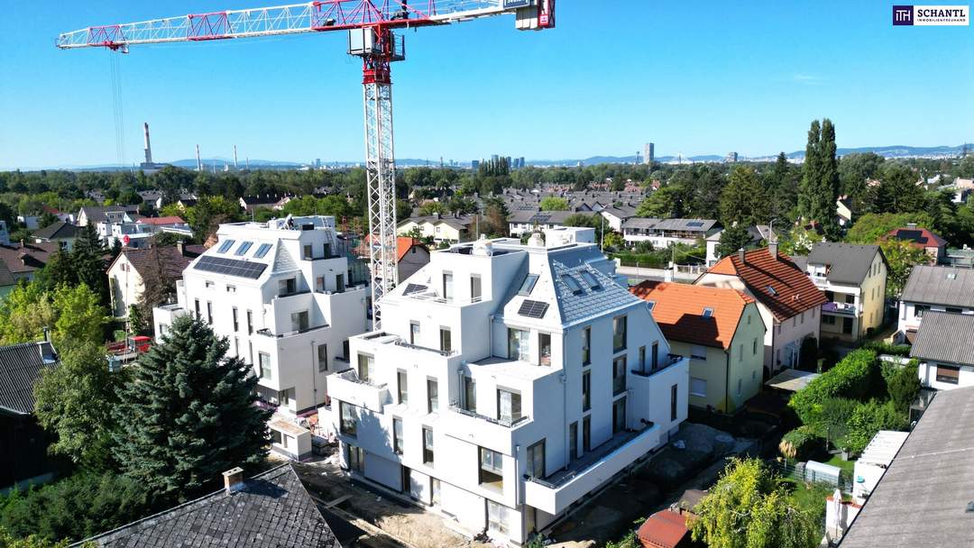 Herbstaktion! TOP-Neubauprojekt - Klimaaktiv Bronze! 3 Zimmer auf 54m² + Riesiger Balkon! Leben an naturnahen Gewässern! Ruhige Seitengasse + Luftwärmepumpe und Solaranlage + Hochwertige Ausstattung + Garage!