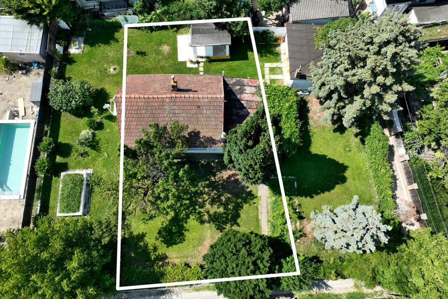 Seltene Gelegenheit - Simmeringer Kleingarten mit 325 m² Eigengrund und Haus – keine Pacht - ganzjähriges Wohnen erlaubt!, Haus-kauf, 245.000,€, 1110 Wien 11., Simmering