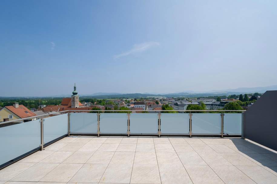 130 m² WOHNFLÄCHE – DACHTERRASSE MIT PANORAMABLICK – SOFORT VERFÜGBAR! Modernes Wohnen über drei Etagen im Zentrum von Sierning!, Wohnung-kauf, 388.000,€, 4522 Steyr-Land