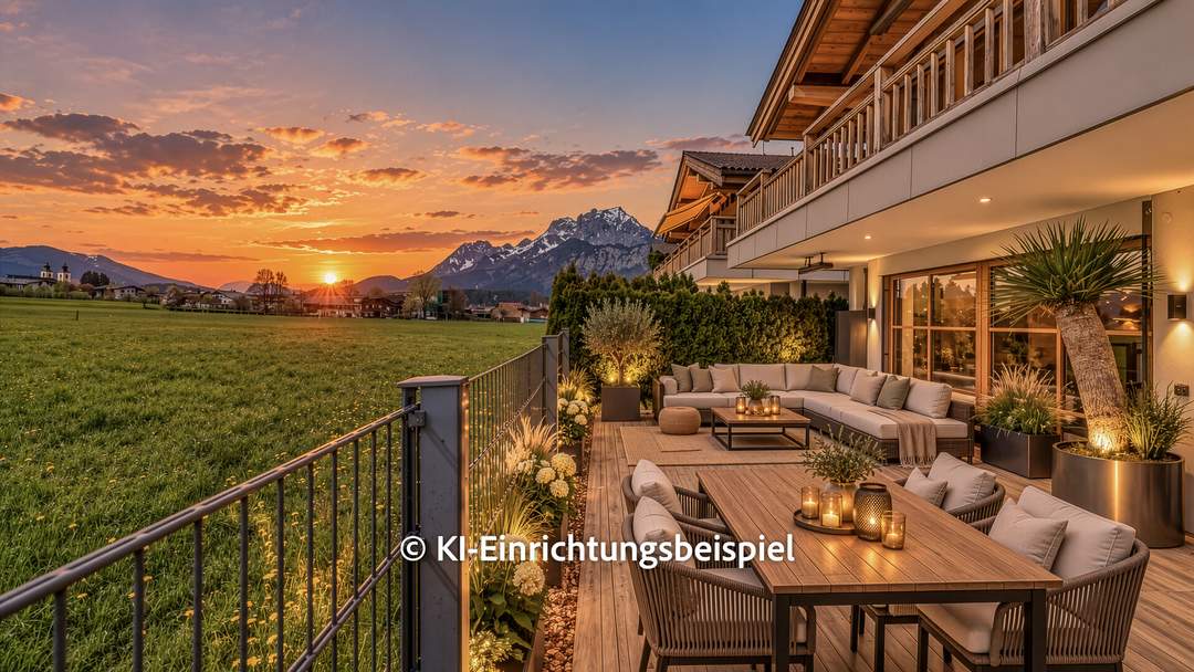 Gartenwohnung mit traumhaftem Ausblick in Toplage