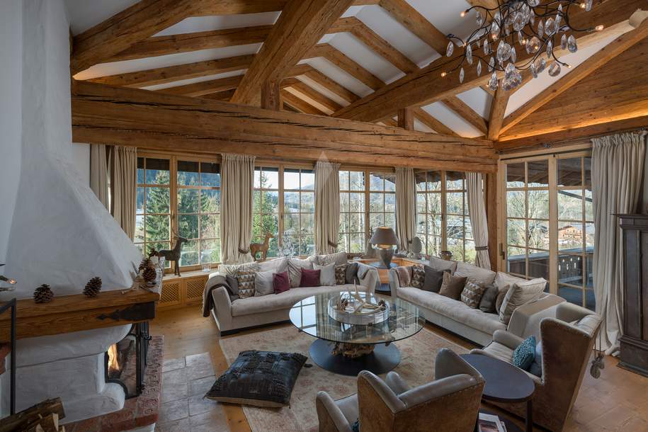 Miete: Tiroler Chalet in sonniger Panoramalage, Haus-miete, 11.000,00,€, 6370 Kitzbühel
