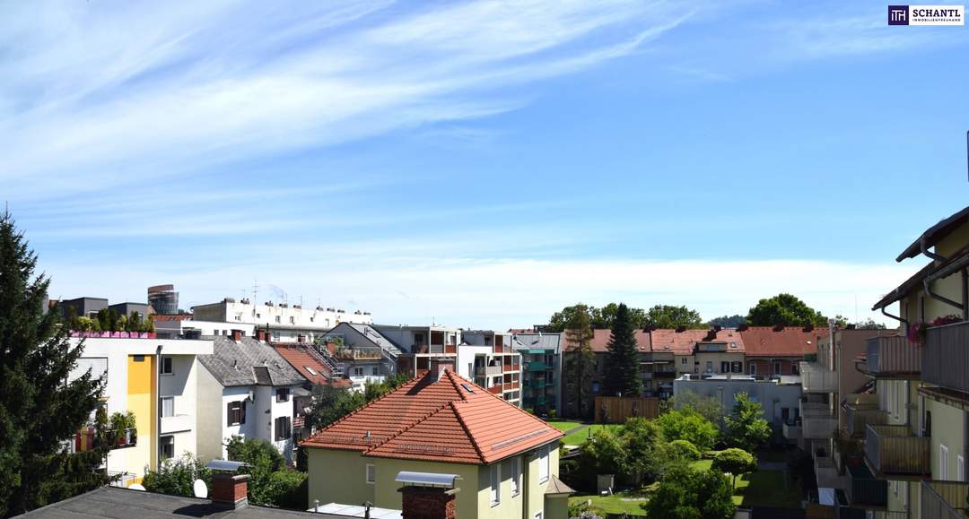 Anlegerwohnung in Grazer Bestlage: Sorgenfrei anlegen! Moderne &amp; vermietete 47 m² Stadtwohnung mit Balkon inkl. Ausblick! Gleich anfragen!