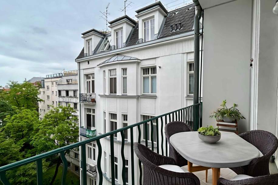 1030! Elegante 4-Zimmer Altbauwohnung mit Kamin &amp; Balkon nahe Wien Mitte!, Wohnung-miete, 4.624,05,€, 1030 Wien 3., Landstraße