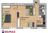 Renovierte 2-Zimmer-Wohnung im 4. Stock