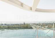 Ganz viel Balkon & ganz Wien im Blick (Gym, Pool, Sauna, Doorman uvm): Neubau-Erstbezug DANUBEFLATS