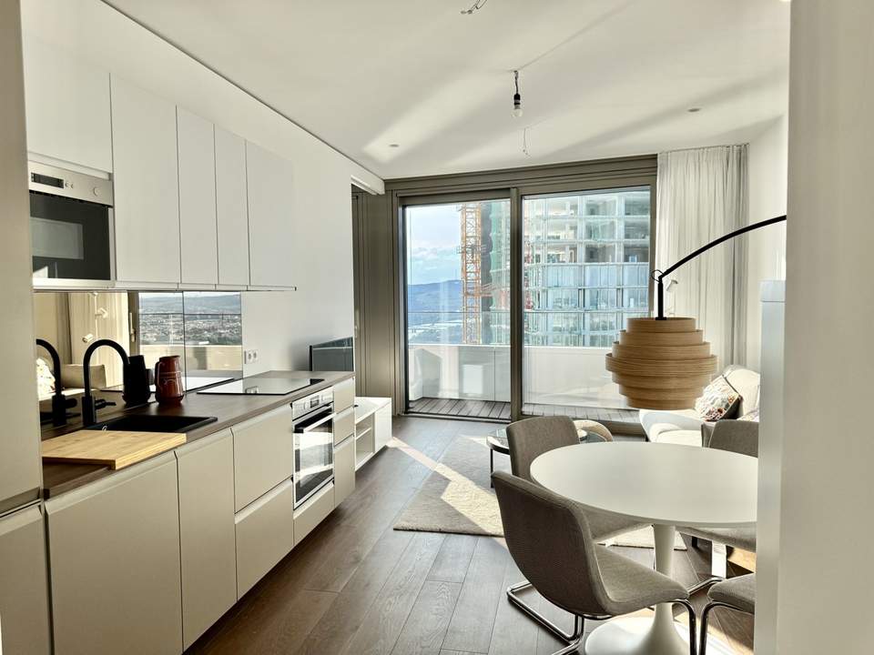 NEU! 42. Etage! Möbliert - Doorman, Gym, Pool UND den schönsten Ausblick auf Kahlenberg