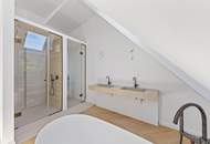 3,7m Raumhöhe im DG, Garage mit 2 Stellplätze, Atrium, Aufzug in die Wohnung und 360° Dachterrasse