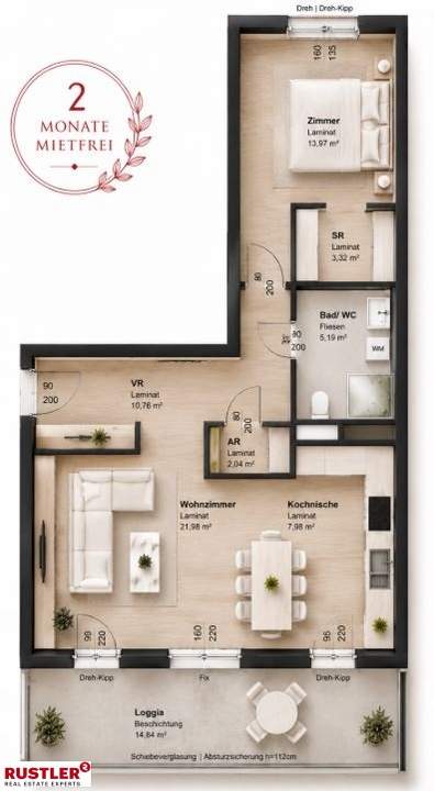 2 MONATE MIETFREI | Zentral wohnen mit Stil