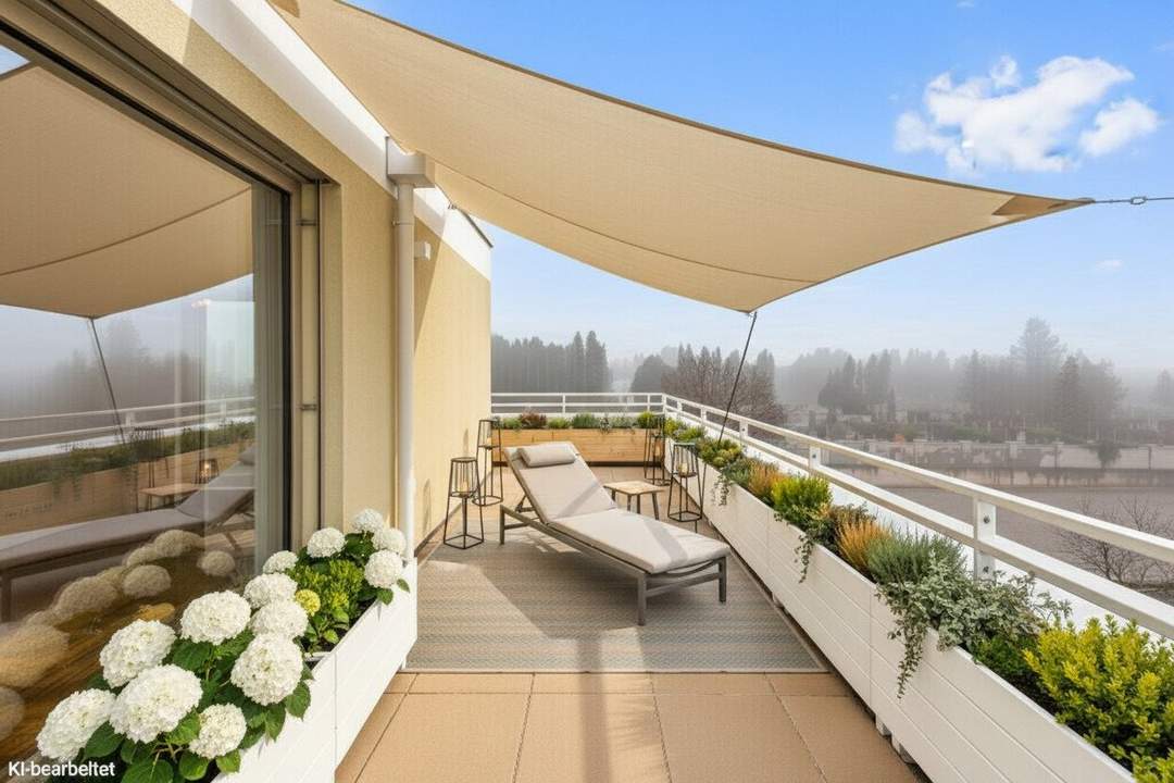 PROVISIONSFREI! Traumhafte 4-Zimmer-Familienwohnung | Terrasse von jedem Raum aus begehbar | Grünblick