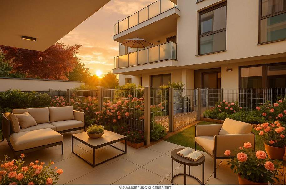 “Moderne 3-Zimmer-Wohnung mit Garten-Terrasse & Dachterrasse!“, Wohnung-kauf, 528.000,€, 1210 Wien 21., Floridsdorf