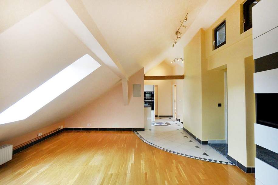 Dachgeschoß-Wohntraum mit Süd-Balkon: 3 Zimmer in grüner Ruhelage zur Miete, Wohnung-miete, 1.395,00,€, 3003 Sankt Pölten(Land)