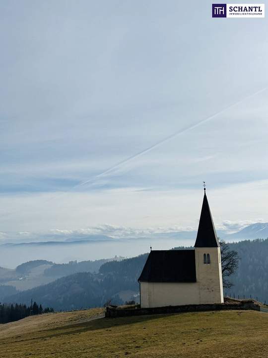Almhaus mit Weitblick auf 1200 Seehöhe und absoluter Ruhelage zu verkaufen - SONNENLAGE - inkl. Sauna