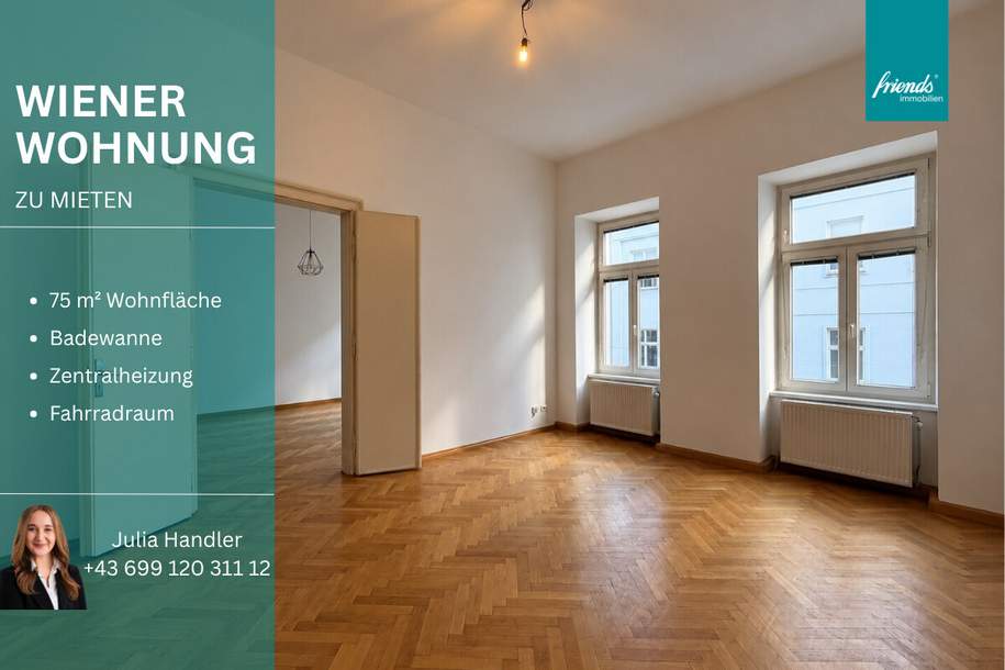 Großzügige 2-Zimmer Wohnung in perfekter Lage, Wohnung-miete, 1.300,00,€, 1020 Wien 2., Leopoldstadt