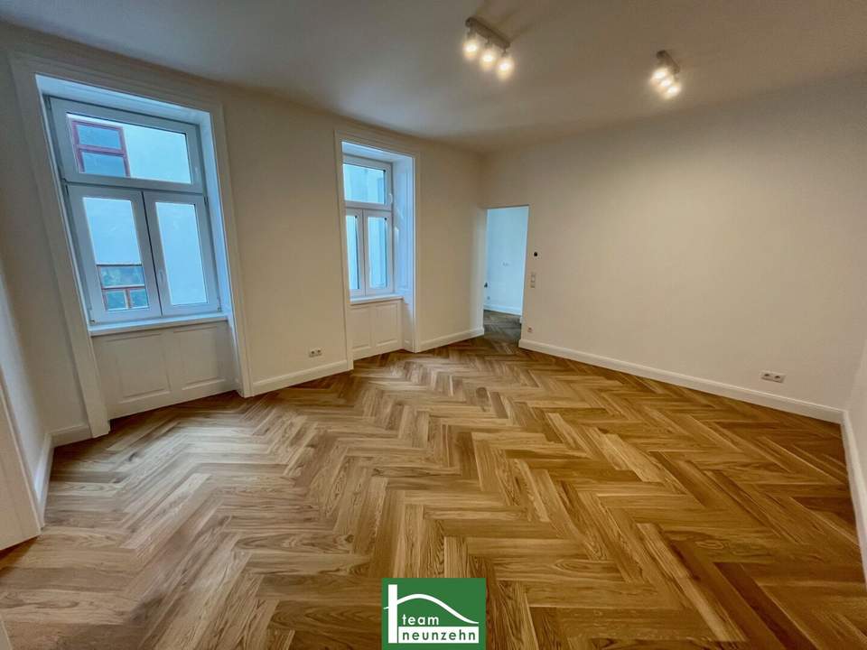 Altbau-Charme - Topsanierte Wohnung in begehrter Lage - Nähe Vorgartenmarkt. Bewilligter Balkon!