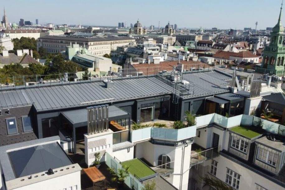 Traumhaftes Wohnen im Herzen von Wien - DG Wohnung mit 235m², Balkon, Terrassen, 4 Zimmer und Luxusausstattung!, Wohnung-kauf, 4.459.000,€, 1080 Wien 8., Josefstadt