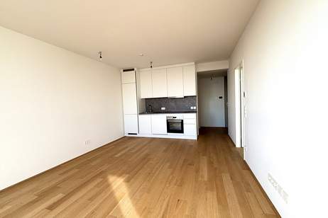 VIENNA TWENTYTWO Living I U-Bahn-Station KAGRAN U1 I Moderne Wohnung mit hochwertiger Ausstattung und Loggia I Rooftop POOL I Fitnessraum & Saunabereich, Wohnung-miete, 1.499,00,€, 1220 Wien 22., Donaustadt