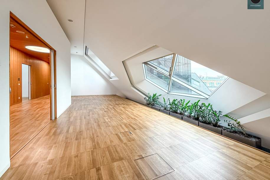 Bestlage! Repräsentative Büroflächen im DG eines Palais an Topadresse nahe Freyung & Herrengasse! Klimatisiert!, Gewerbeobjekt-miete, 4.593,60,€, 1010 Wien 1., Innere Stadt