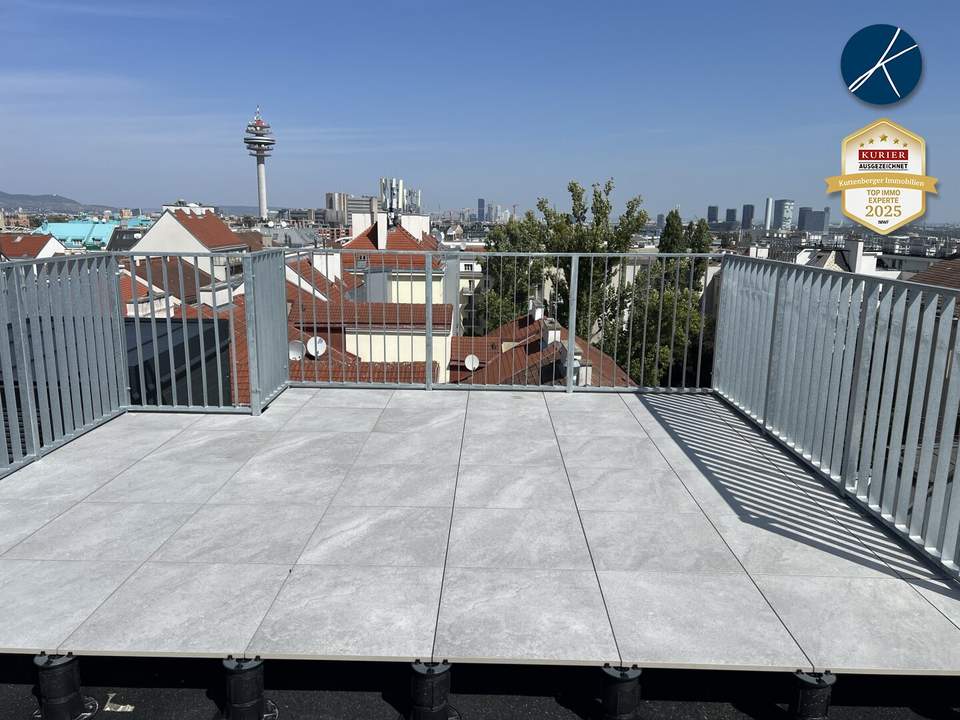 Superprojekt: ''Über den Baumwipfeln" TOP 52 mit PANORAMA-DACHTERRASSE & WIEN-BLICK